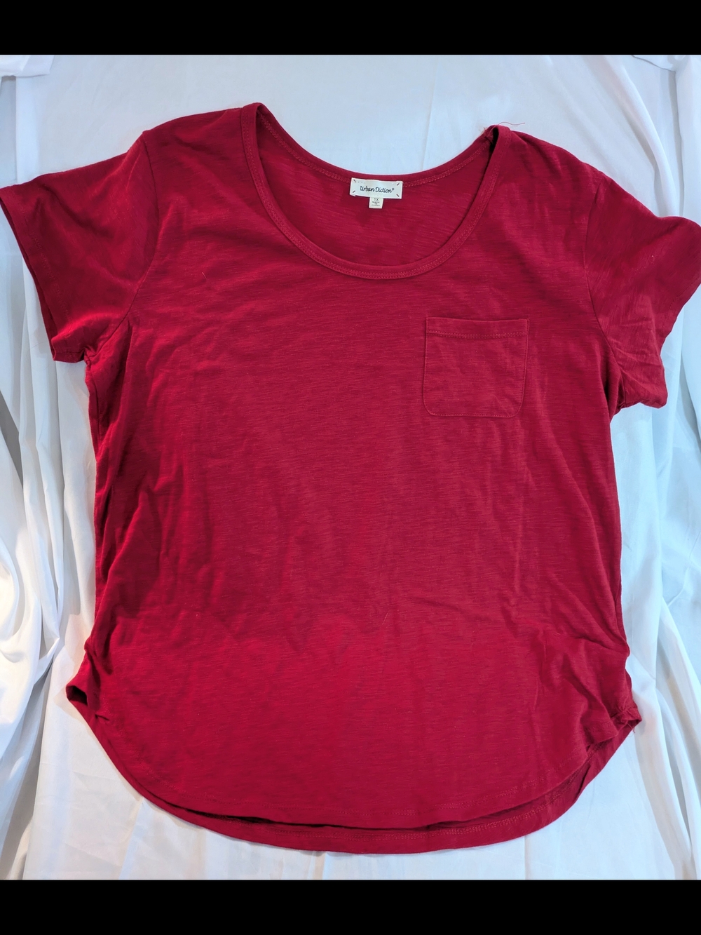 Urban Diction Ruby Scoop Neck Pocket Tee